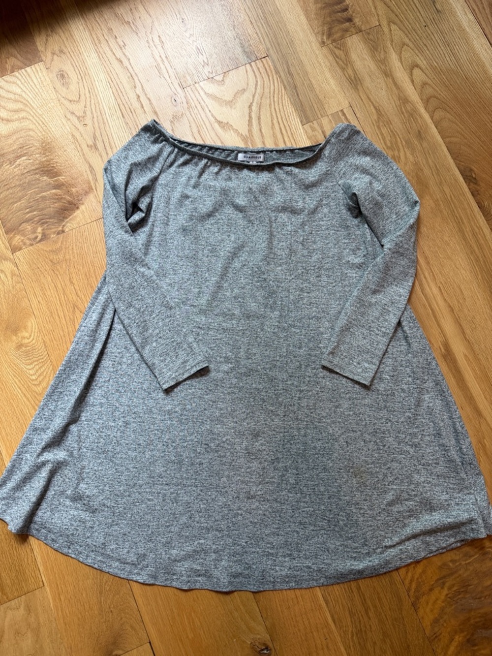 Glamorous Gray Long Sleeve Swing Dress